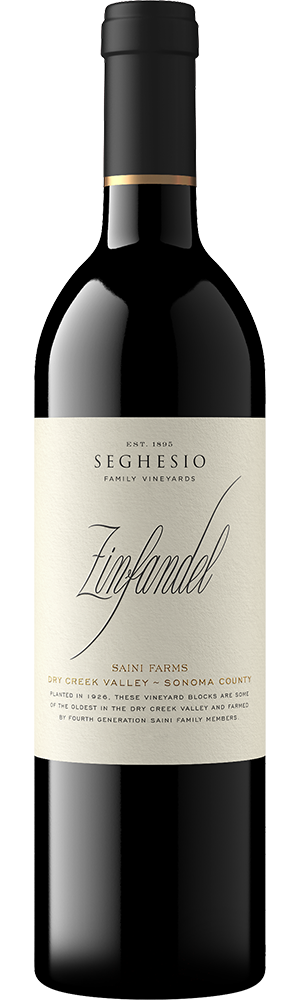 Seghesio Family Vineyards Saini Farms Zinfandel Wine Bottle