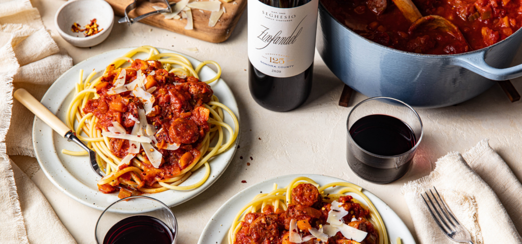 Sunday Sauce with Buccatini - Seghesio Family Vineyards
