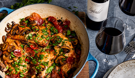 Chicken “Marsala” with Mushrooms and Prosciutto