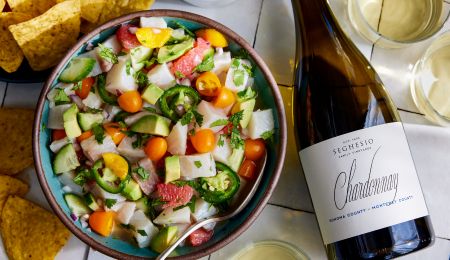 Citrus Ceviche with Seghesio Chardonnay