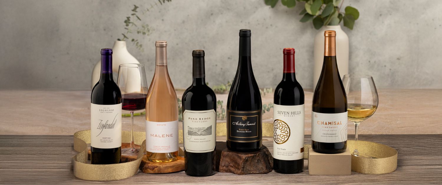 6 wine bottles from the Crimson Wine portfolio.