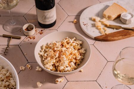 Spicy Parmesan Popcorn